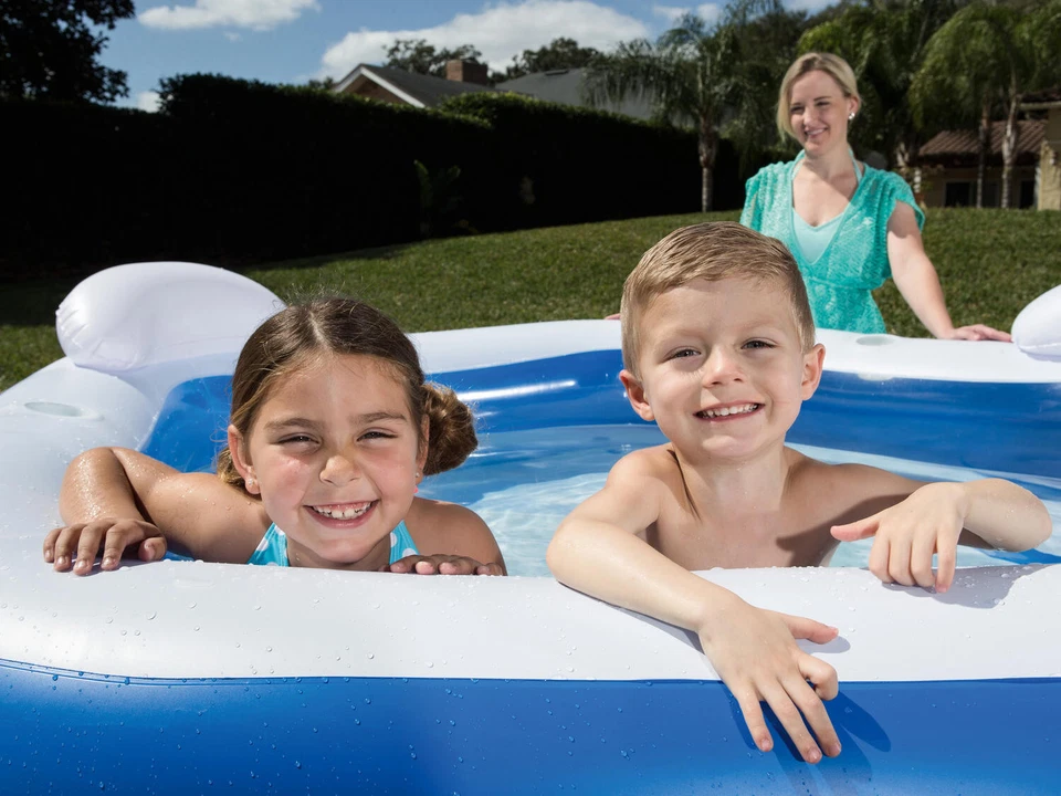 Bestway Gartenpool Oasis 213 x207 x 69cm aufblasbar Familie Schwimmbad fünfeckig - Bild 3 von 4