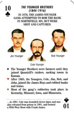 The Younger Brothers Outlaws of the Old West Playing Card