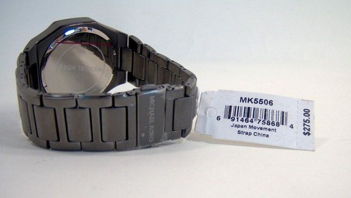 Michael Kors Damenuhr Gunmetal Chronograph MK5506 $ 275 neu FEHLER - Bild 7 von 9