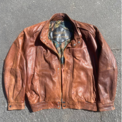 SAXONY Lambskin Genuine Vintage Leather Jacket | eBay