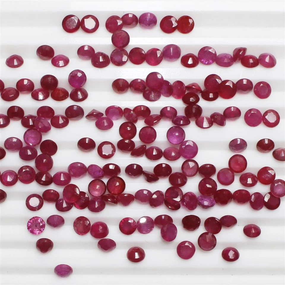 Wholesale Lot 4.5mm Round Cut Natural Mozambique Ruby Loose Calibrated Gemstone - Image 4 of 4