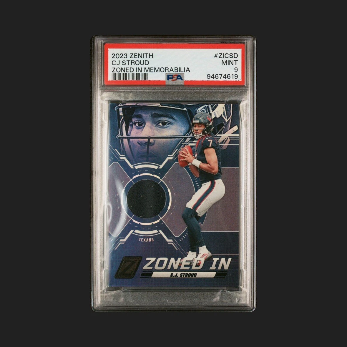 CJ Stroud Panini Zenith Zoned in Memorabilia #ZICSD Base