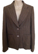 Christian Lacroix Bazar Wool Herringbone Tweed Blazer Jacket F 42 - 12 14