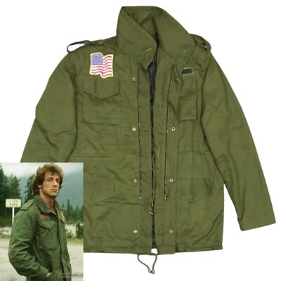 Rambo First Blood Green Jacket M-65 First Blood John Rambo US Army