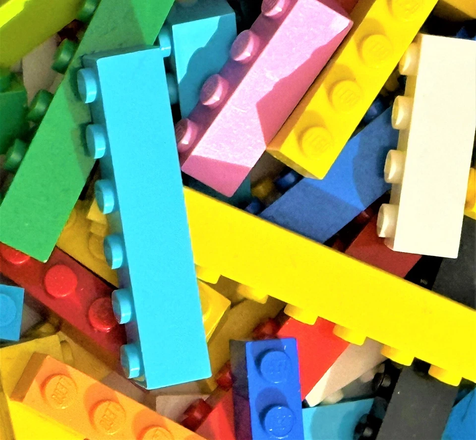 Lego Lot of 110 Mixed Color Bricks 1x8 1x6 1x4 1x3 1x2 Bulk Plus BONUS - Image 2 of 4