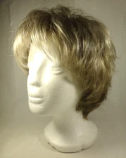 Jon Renau Short Light Blonde Wavy Textured Wig Modacrylic Women Layered