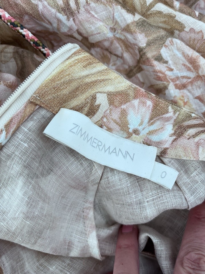 Zimmermann Andie Billow Linen Dress 0 eBay