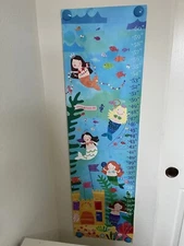 Oopsy Daisy Mermaid Canvas Growth Chart Wall Hanging