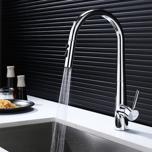Decaura Kitchen Taps with Pull Out 3-Mode Sprayer Head Sink Faucet Stainless - Picture 14 of 38