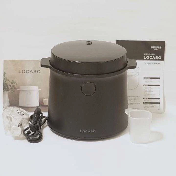 LOCABO Black 45% Carbohydrate & calorie reduction rice cooker JM-C20E-B 22050006