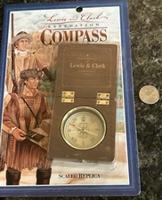 Lewis & Clark Expedition Compass Scaled Replica NIP + Lewis & Clark Coin Nickel