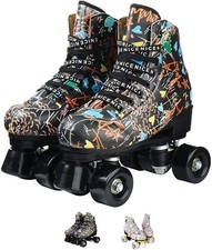 Roller Skates Graffiti High top quad Size 35 EUR Women 4.5 US Unisex