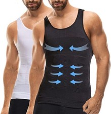 Men's Compression Shirts Shapewear Vest Body Shaper Abs Abdomen Slim Tank Top