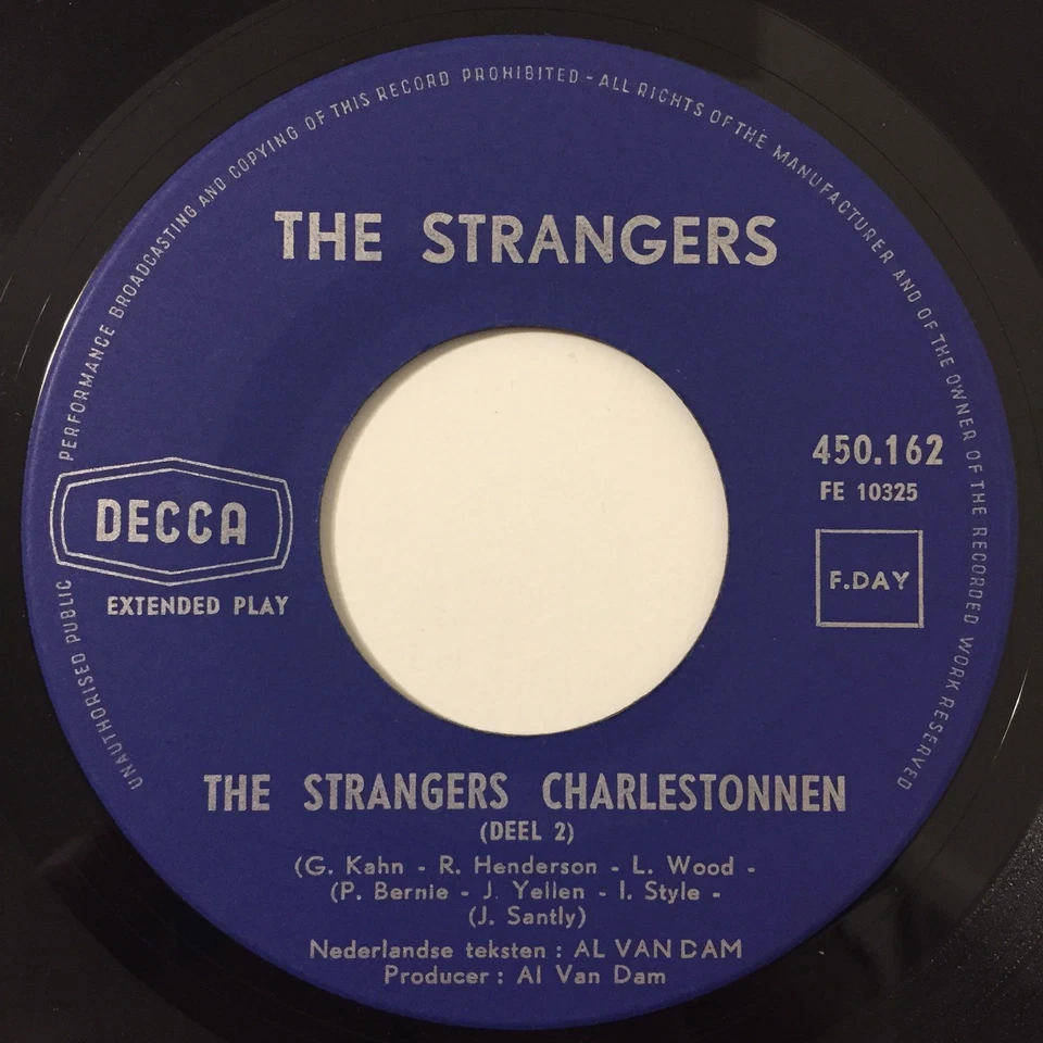 Strangers Charlestonnen 7" EP Decca Belgium 1963 Jean Vanhoren Orkest Novelty Foto 4 de 4