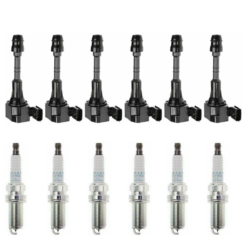 Kit de 6 piezas de bobina de encendido y bujía para Infiniti M35 2006-2008 3,5 L 22448-8J11C Foto 2 de 4