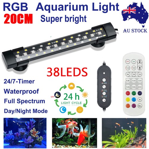 Aquarium Light Waterproof 24/7 Timer Full Spectrum RGB Fish Tank Bar Auto On Off - Picture 13 of 16