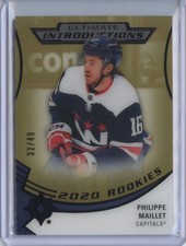 2020-21 Ultimate Collection Philippe Maillet Introductions Gold UI-14 Rookie /50