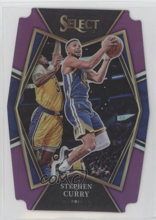2021-22 Panini Select Premier Level Purple Prizm Die-Cut 12/99 Stephen Curry hs9