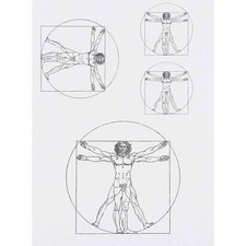 4 x 'Vitruvian Man' Temporary Tattoos / Transfers TO00057250 