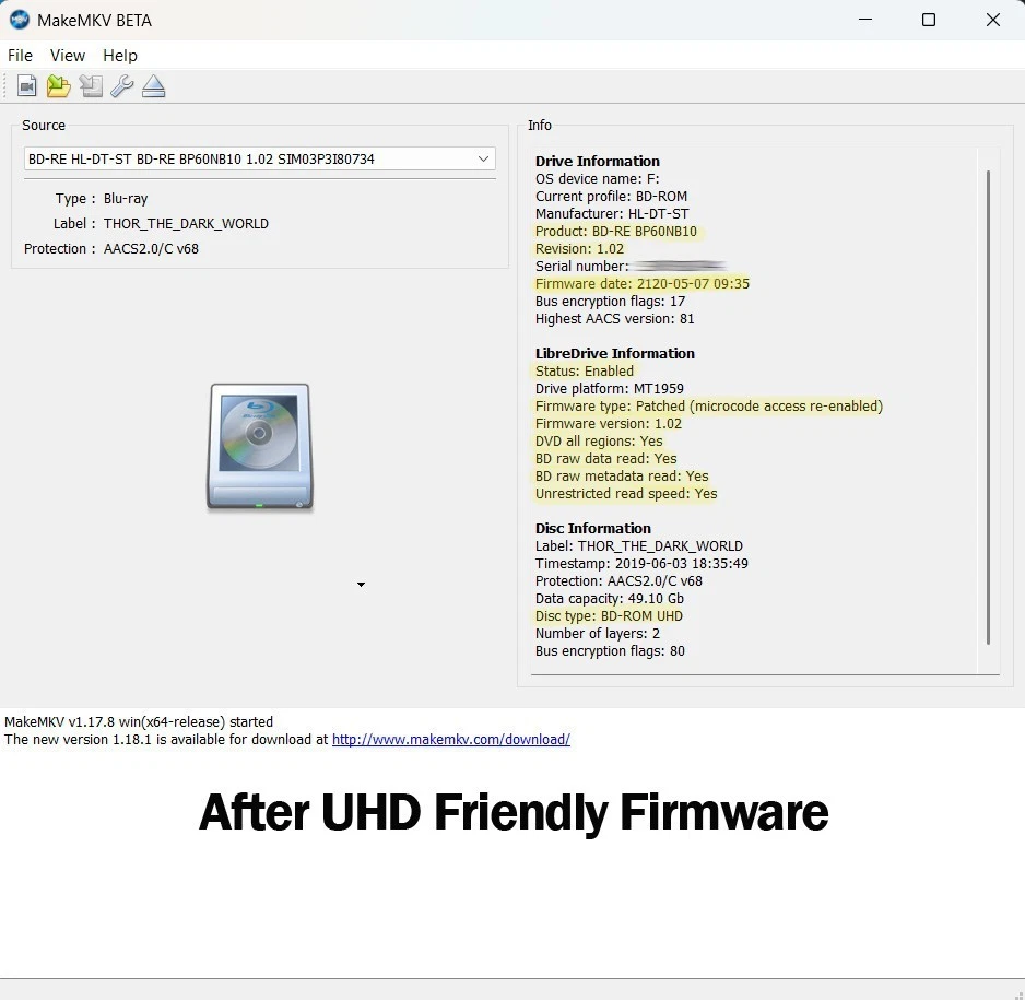 LG BP60NB10 External Slim 4K Ultra HD FRIENDLY UHD Unlocked with Firmware v1.02 - Image 4 of 4