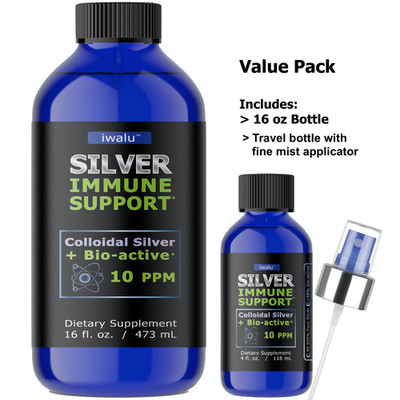 COLLOIDAL SILVER LIQUID 500 PPM Bio-active Nano Liquid Spray Drops - MADE IN USA