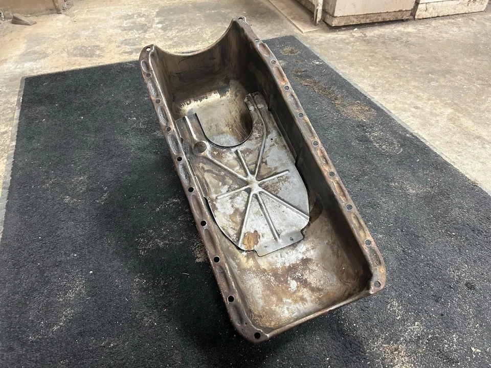 1961 1962 1963 1964 409 Chevy Impala 409 cárter de aceite OEM 61 62 63 64 Chevrolet BB Foto 4 de 4