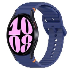For Samsung Galaxy Watch 6 44mm Stitched Quick Release Silicone Strap
