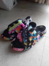 UGG Slides Fluff Yeah Checkered 6