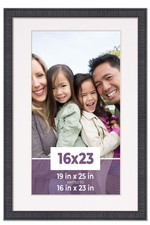 16x23 Frame Mahogany With White Picture Mat For 16x23 Photo - Mahogany 19x25 Fra