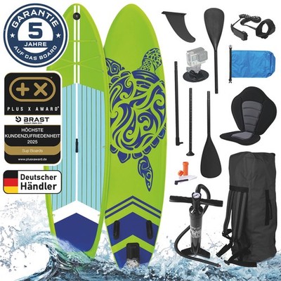 BRAST SUP Board TURTLE | Aufblasbares Stand up Paddle | 320x81x15cm