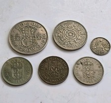 Job Lot Half Crown | Two Shillings | British Coins | Mixed Dates 1935 - 1966
