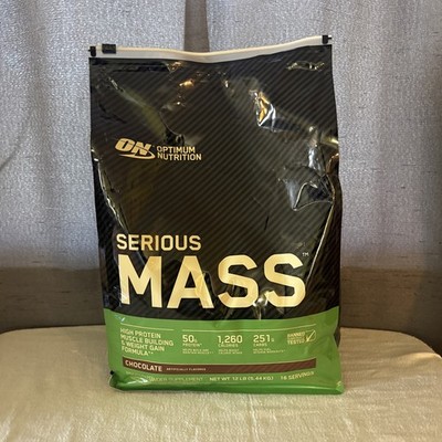 Optimum Nutrition Serious Mass Gainer Protein Powder, Chocolate - 12lbs