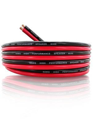 GS Power 8 AWG (American Wire Gauge) Copper Clad Aluminum Zip Cord Red, Black 