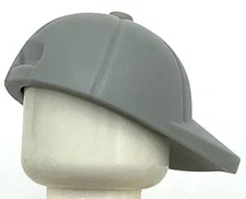 Lego New Light Bluish Gray Minifigure Headgear Cap Short Smooth Curved Bill Part