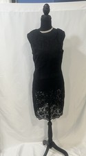 Dolce &Gabbana Women’s Black Floral Lace Sleeveless Dress Size 44