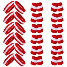 36 Pcs Wrist Sweatband Set Sports Headband Wristband Set for Men Women Party ...