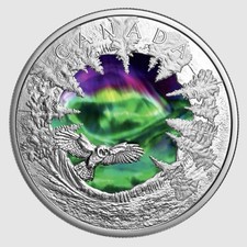 2025 Magic of the Northern Lights $30 Pure Silver Glow-In-The-Dark Coin Canada