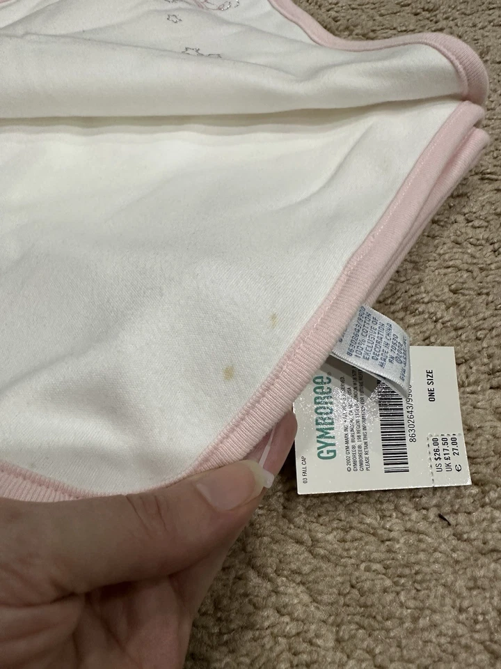 NUEVO CON ETIQUETAS Gymboree 2002 Sleepy Time Angel Manta Reversible De Colección Blanco Rosa NUEVO Foto 3 de 4