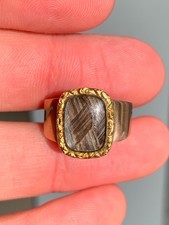 18ct gold/9ct gold mourning ring Georgian 3.8 grams