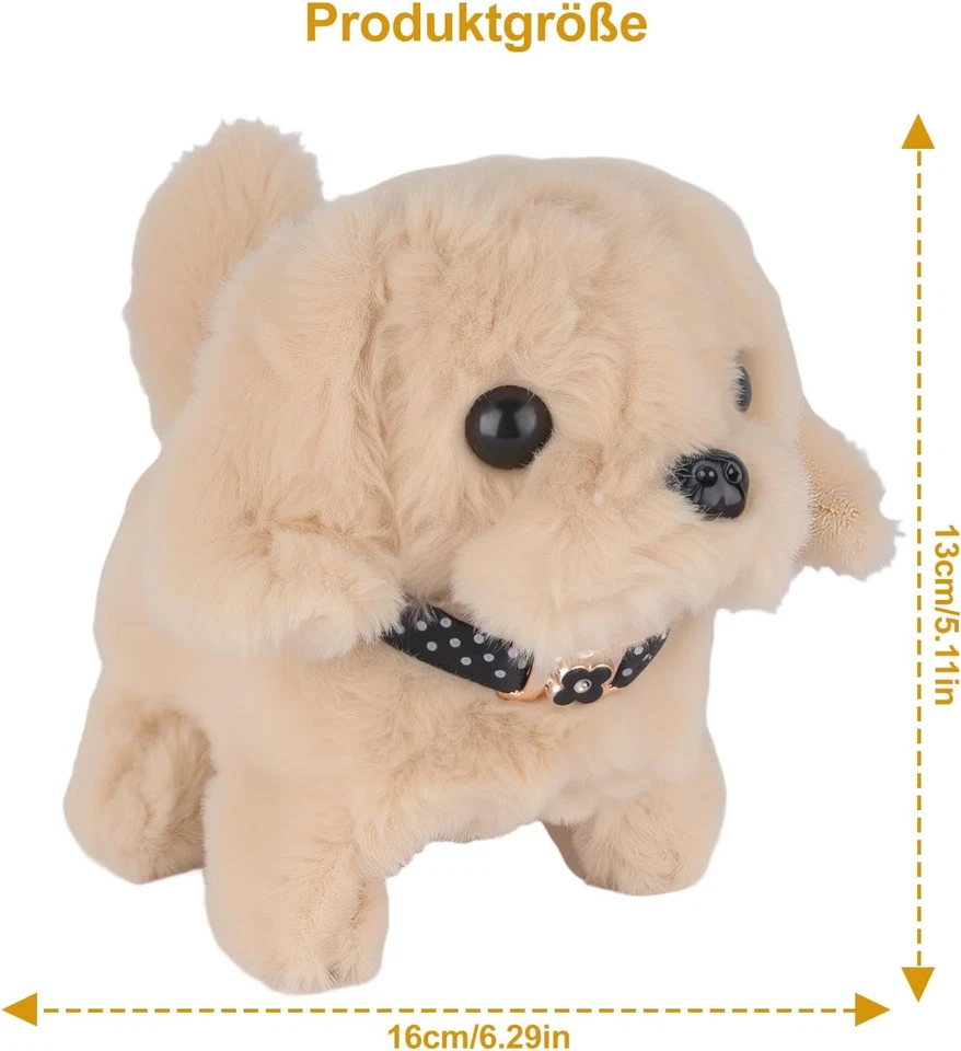 Roboter Hund Spielzeug Kuscheltier Hund Mit Leine Läuft Belltschwanzwedelnd - Bild 2 von 4