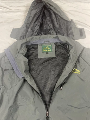 Chaqueta cortavientos gris WEI-TEX impermeable deportes al aire libre talla grande - Imagen 8 de 15
