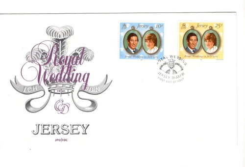 1981 JERSEY - CHARLES & DIANA WEDDING FDC FROM COLLECTION K49