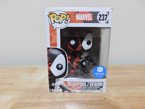 New Funko Pop Marvel Pop in a Box Exclusive #237 Deadpool/Venom bobble-head