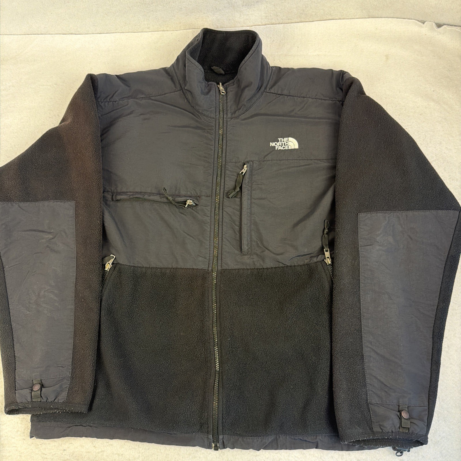 The North Face Denali Jacket Men's Black Fleece Full Zip Vented Polartec Size L