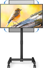 Mobile TV Cart Rolling TV Stand for 13-50 Inch Screens, Tilting and Rotating Mou