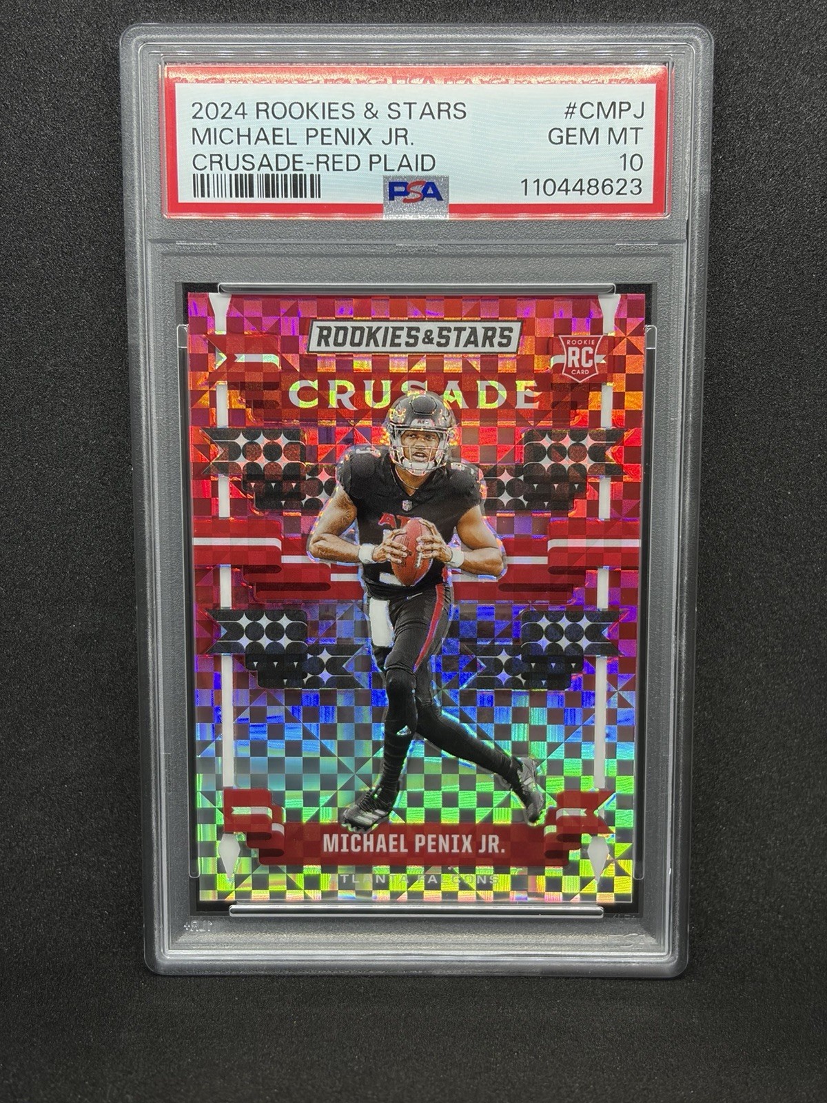 Michael Penix Panini Rookies & Stars Crusade #CMPJ Red Plaid