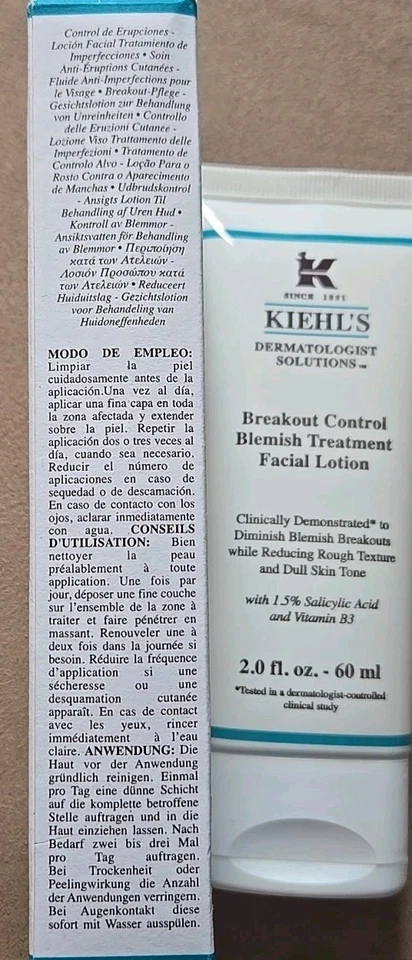 Kiehl's Breakout Control Classic Blemish Treatment Facial Lotion 2oz New in Box  - Image 3 of 4