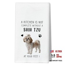 Kitchen Towels Decorative, Funny Tea Towel Hand Towels Highly Shih Tzu