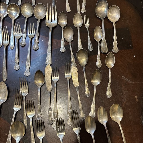 7lbs 13oz Silver Plated Silverware Lot Mixed Pieces Mixed Brands Scrap Craft Etc - 第 10/14 張圖片