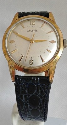 Beautiful Vintage Nivia Incabloc Hand Winding Watch - cal AS 1430